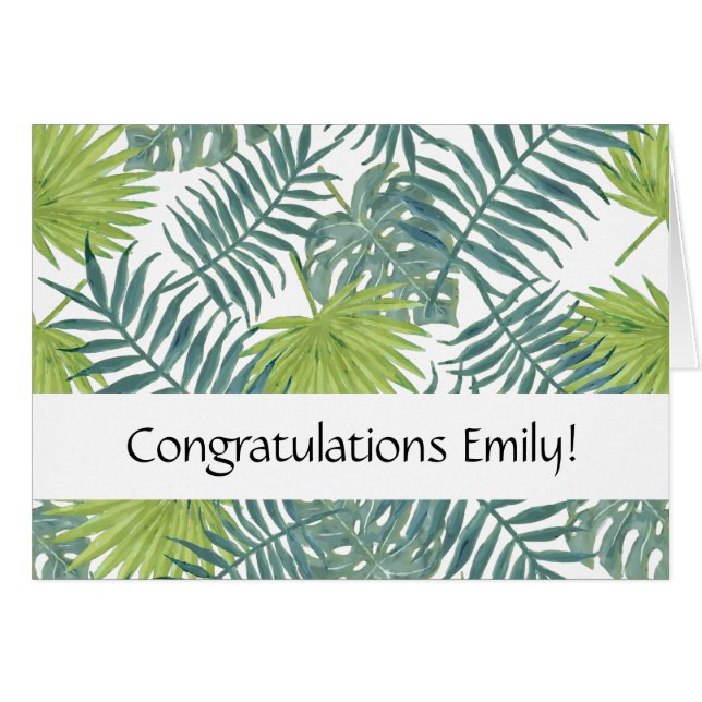 Palm Tree Fronds Painting Hawaiian (Front Horizontal)