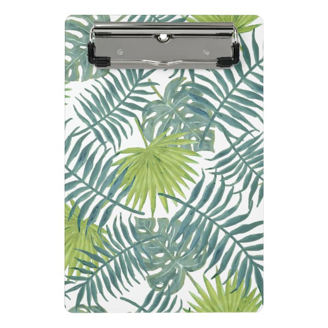Palm Tree Fronds Painting Hawaiian Mini Clipboard (Front)