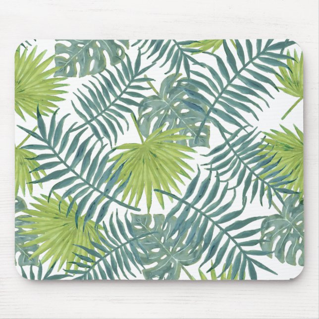 Palm Tree Fronds Painting Hawaiian Mouse Mat (Front)