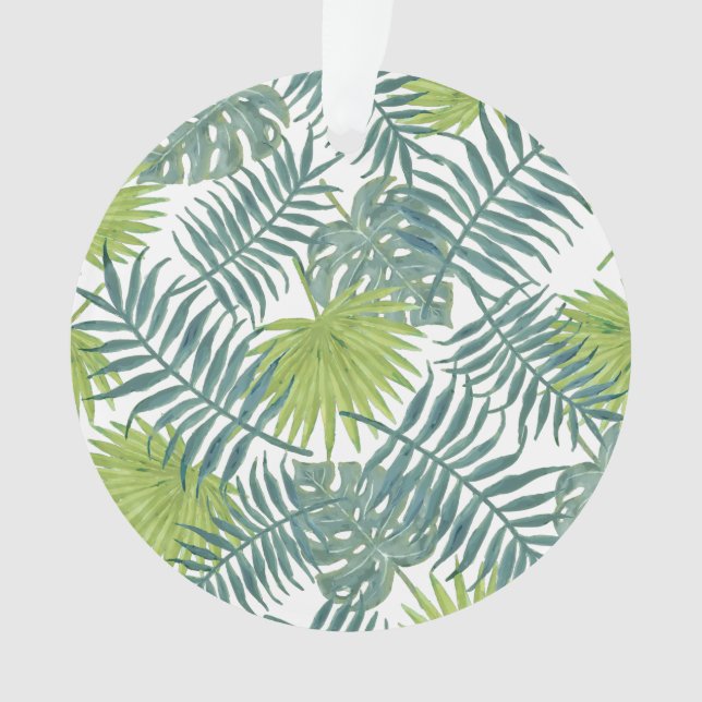 Palm Tree Fronds Painting Hawaiian Ornament (Front)