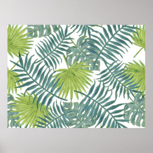 Palm Tree Fronds Painting Hawaiian Poster