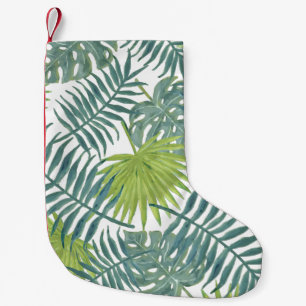 Palm Tree Fronds Painting Hawaiian Small Christmas Stocking