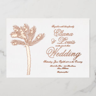 Palm Tree Gold Summer Wedding Pressed
