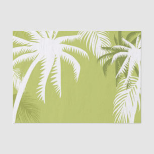 Palm Tree green and white Tissue Paper