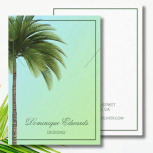 Palm Tree Green Modern Display Business Card