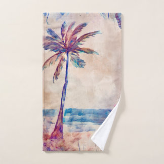 Palm tree hand towel workout towel