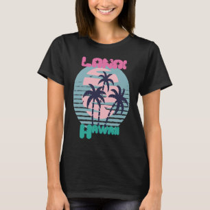 Palm tree Hawaii Lanai Vacation Beach Ocean T-Shirt