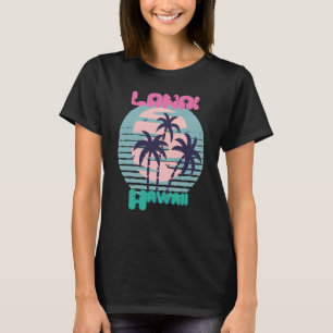 Palm tree Hawaii Lanai Vacation Beach Ocean T-Shirt