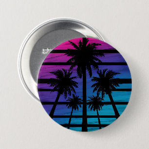 Palm Tree Hawaiian Beach Summer Vacation 7.5 Cm Round Badge