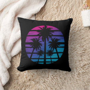 Palm Tree Hawaiian Beach Summer Vacation Cushion