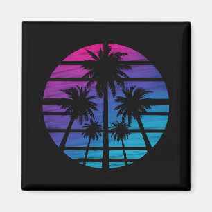 Palm Tree Hawaiian Beach Summer Vacation Magnet