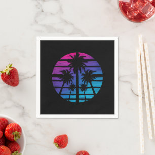Palm Tree Hawaiian Beach Summer Vacation Napkin