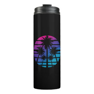 Palm Tree Hawaiian Beach Summer Vacation Thermal Tumbler