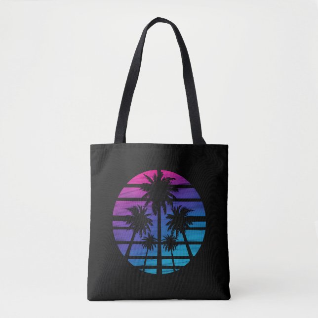 Palm Tree Hawaiian Beach Summer Vacation Tote Bag (Front)