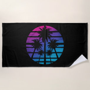 Palm Tree Hawaiian Beach Summer Vacation Towel