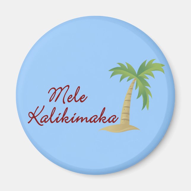 Palm Tree hawaiian christmas 2 Magnet (Front)