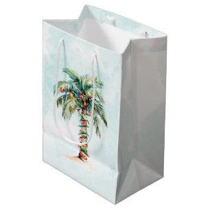 Palm Tree Holiday Beach Christmas Medium Gift Bag