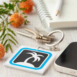 Palm Tree Icon Key Ring