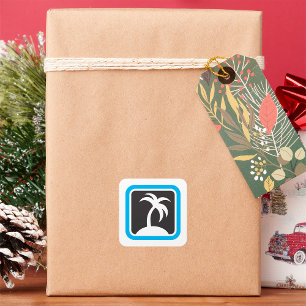 Palm Tree Icon Square Sticker