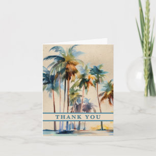 Palm Tree Island Breeze Thank You Card