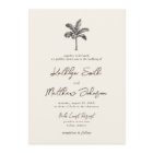 Palm Tree Ivory Minimalist Destination Wedding