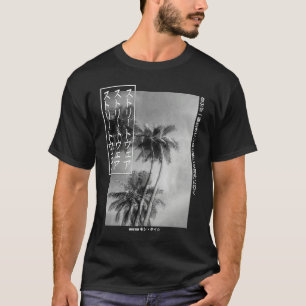 Palm Tree Japanese Streetwear Aesthetic Graphic T-Shirt