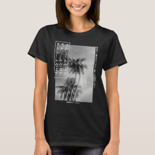 Palm Tree Japanese Streetwear Aesthetic Graphic T-Shirt