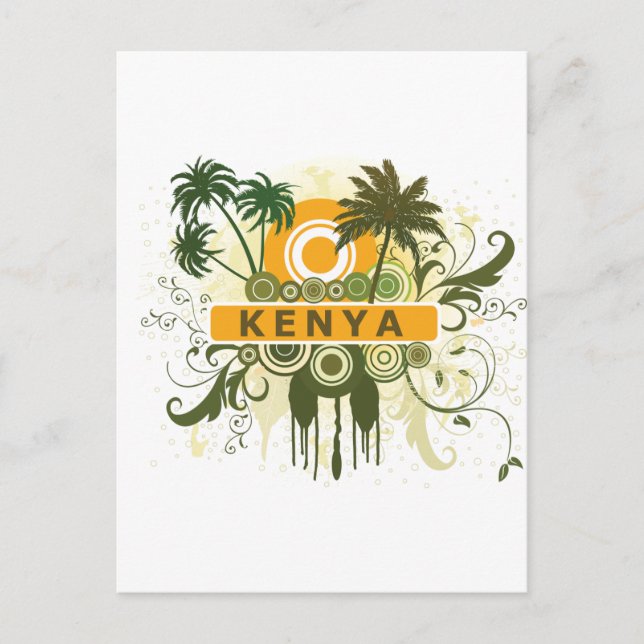 Palm Tree Kenya Postcard (Front)