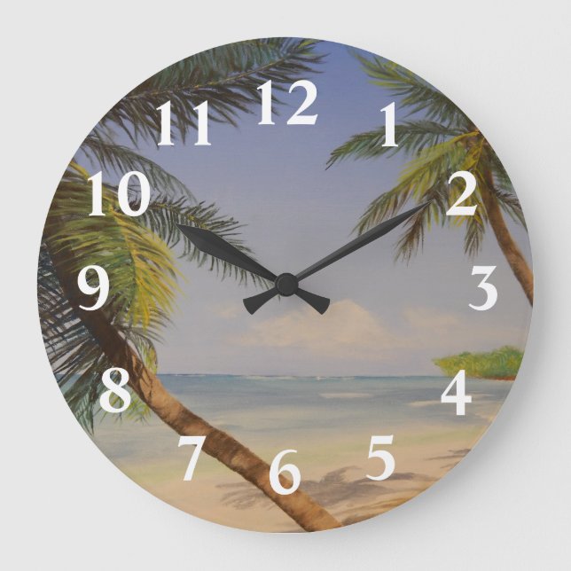 Palm Tree Large Clock (Front)
