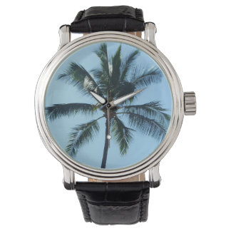 *Palm Tree* Leather Watch