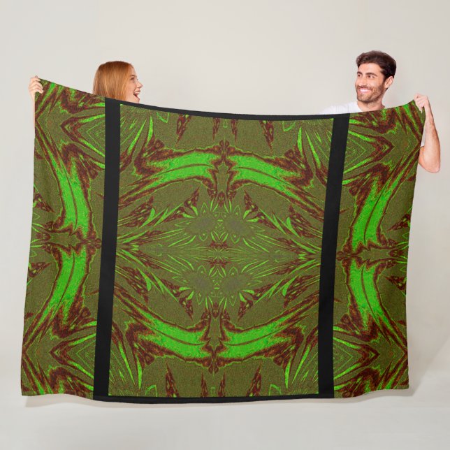 Palm Tree Leaves 2 Fleece Blanket (In Situ)