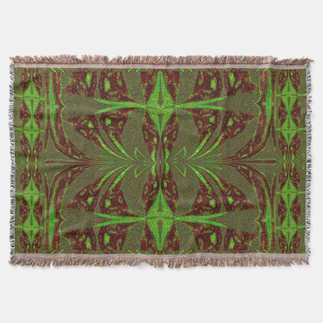 Palm Tree Leaves 5 Throw Blanket (Front)