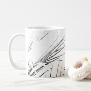 Palm Tree Leaves Minimalism Sketch Coffee Mug