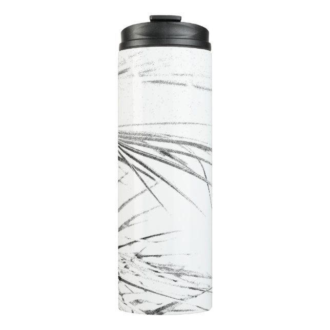 Palm Tree Leaves Minimalism Sketch Thermal Tumbler (Front)
