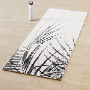 Palm Tree Leaves Minimalism Sketch Yoga Mat