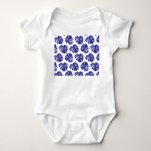 Palm Tree Leaves: Natural Pattern Baby Bodysuit (Front)