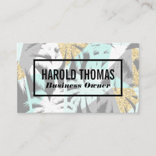 Palm Tree Leaves Natural Pattern Business Card