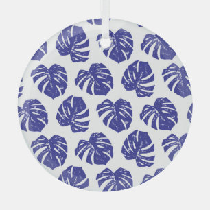 Palm Tree Leaves: Natural Pattern Glass Tree Decoration