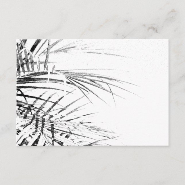 Palm Tree Leaves Sketch Minimalism Enclosure Card (Front)