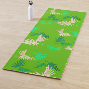Palm Tree Leaves Tropical Pattern Yoga Mat