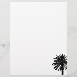 Palm tree letterhead Beach wedding stationery