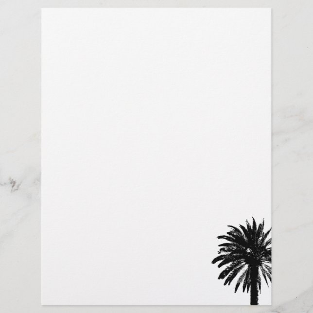Palm tree letterhead | Beach wedding stationery (Front)