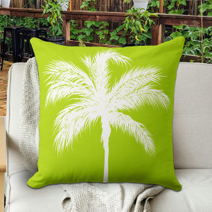 Palm Tree Lime Outdoor Cushion