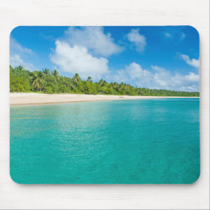 Palm tree lined beach, Tonga Mouse Mat
