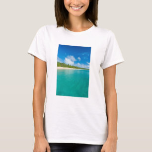 Palm tree lined beach, Tonga T-Shirt
