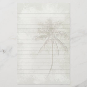 Palm Tree Lined Stationery - Sand Colour