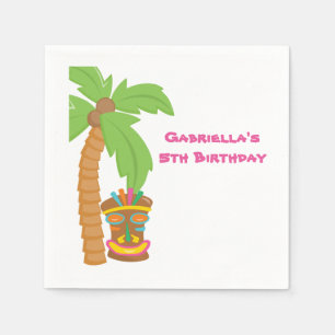Palm Tree Luau With Tiki Napkin