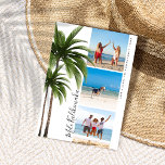 Palm Tree Mele Kalikimaka Christmas Photo Collage Holiday Card<br><div class="desc">Send family and friends tropical holiday greetings - hawaiian style with these simple christmas photo collage holiday cards. Featuring 3 of your favourite photographs on a classic white background,  two tropical palm trees,  the Hawaiian Christmas greeting 'Mele Kalikimaka' in elegant calligraphy script typography,  your name and the year.</div>