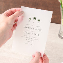 Palm Tree Minimal Elegant Wedding
