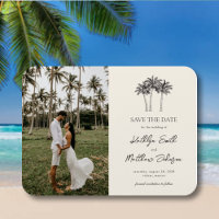 Palm Tree Minimalist Destination Save The Date